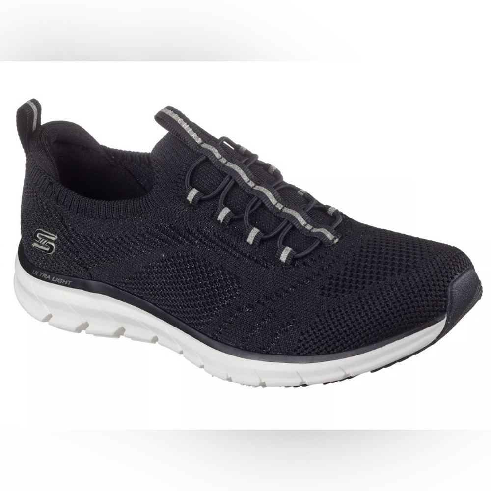 Skechers Pure Flex Poised Women's Shoes - Black and White - Picture 4 of 6